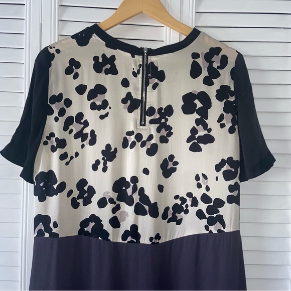 Rebecca Taylor Silk Cow Print Dress Size 12 - Picture 4 of 5